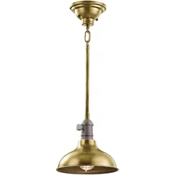 Pendellampe Deckenleuchte Hängeleuchte Stahl Messing Esszimmerlampe D 20,3 cm