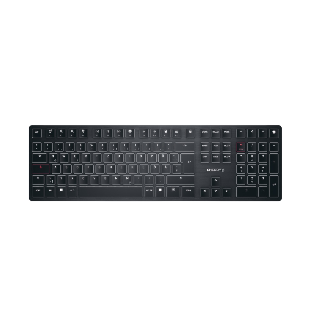Cherry KW X ULP Ultra-Low-Profil Gaming Tastatur kabelgebunden / kabellos, Schwarz