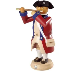 Müller Erzgebirge Räuchermann groß Militär-Pfeifer Höhe 24 cm