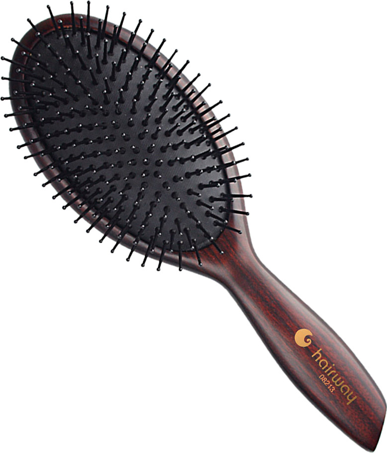 Hairway Ovale Kissenbürste "Wenge 2" / 13-Reihig Groß 08213