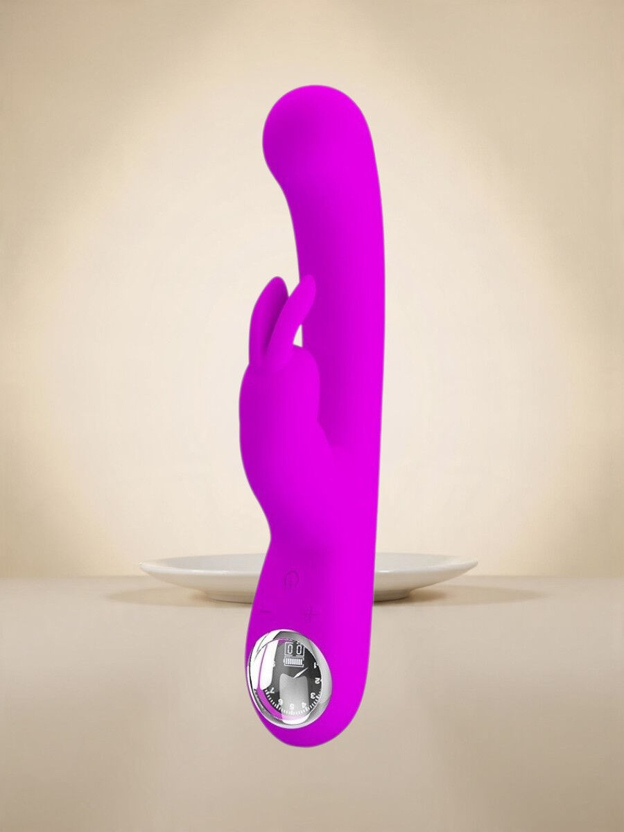 Pretty Love Lamar - Vibrateur Lapin avec affichage digital LED - Violet