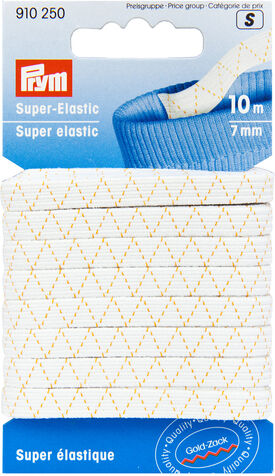 Prym Gold-Zack Gummiband "Super-Elastic", Breite: 7 mm, Länge: 10 m