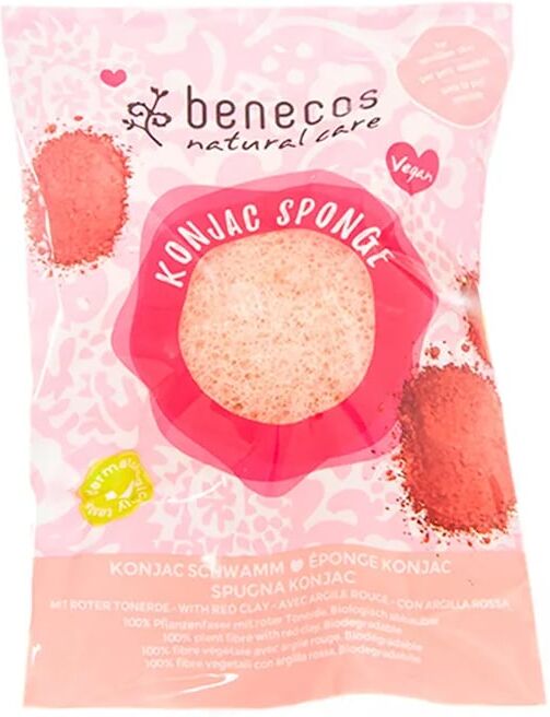Benecos Esponja Natural Konjac Argila Vermelha