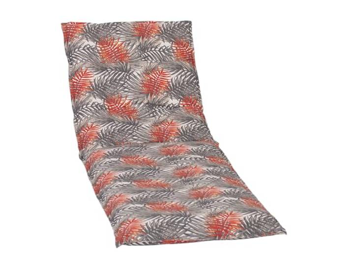 Beo® Gartenstuhlauflagen Barcelona Waschbare Sitzkissen Outdoor Atmungsaktiv & UV-beständig Made in EU Öko-Tex Standard Hochwertige Polsterung Palmenblatt grau-rot