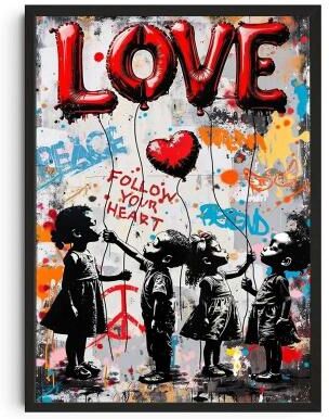 Uplift Essentials Banksy Graffiti Art Poster Street Art Series Canvas Mural Modern Banksy Image Wall Art style 7 8x12 In