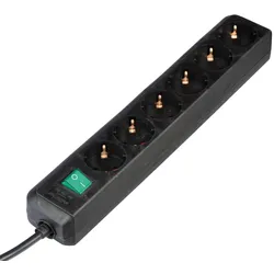 EL 6-FACH MS-SW - Steckdosenleiste, 6-fach, 1,5 m, mit Schalter, schwarz
