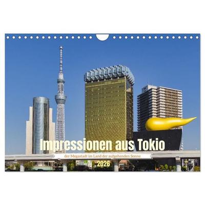 Impressionen aus Tokio, der Megastadt im Land der aufgehenden Sonne (Wandkalender 2026 DIN A4 quer), CALVENDO Monatskalender