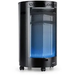 Blumfeldt Bonaparte Fire Gasheizgerät 4200W elektr. Zündung Bodenrollen ODS-System Schwarz