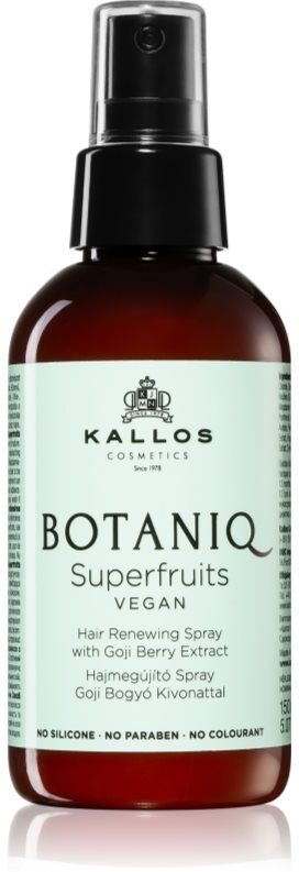Kallos Botaniq Superfruits spray rénovateur aux extraits végétaux 150 ml