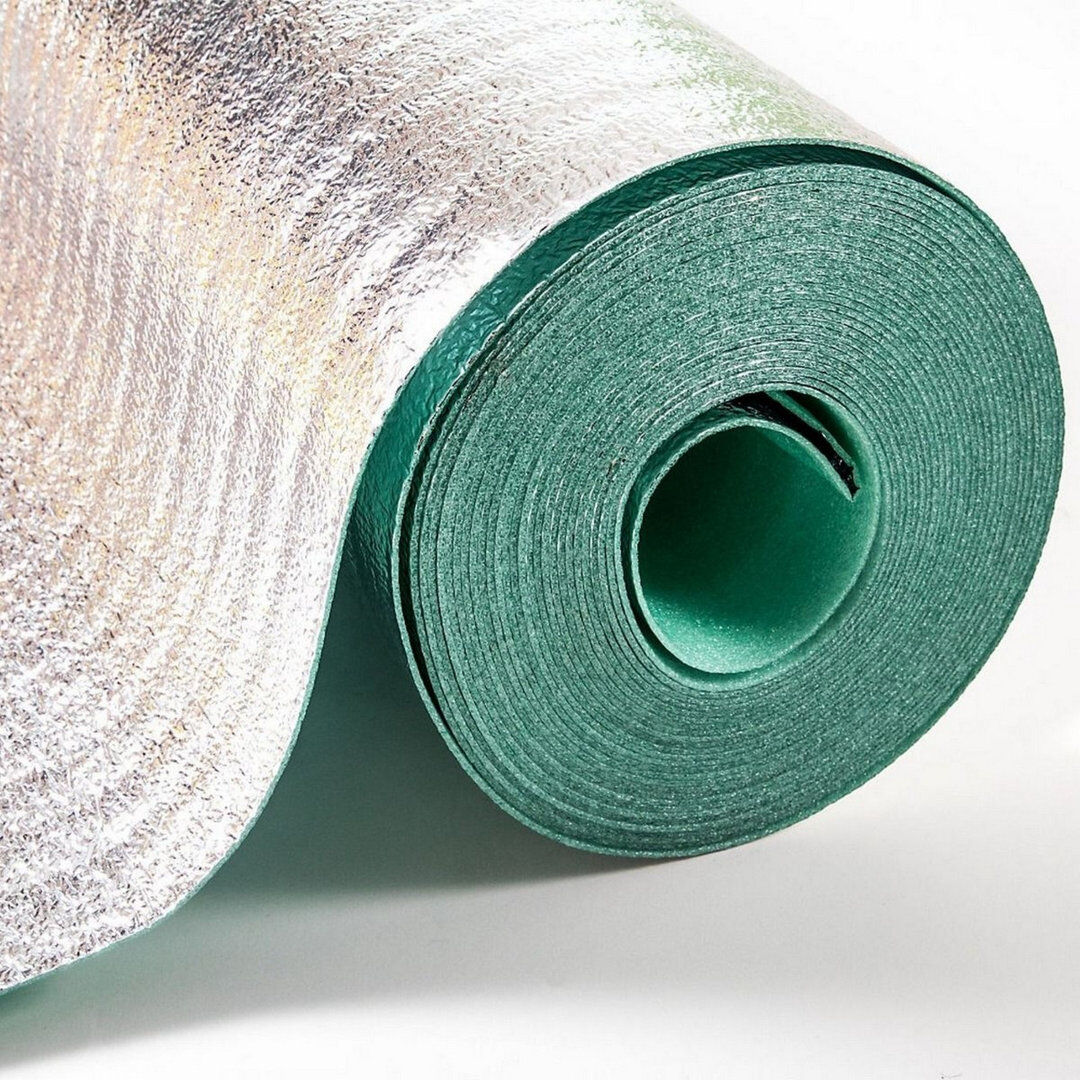 UK Furnishing UK Ltd 3mm Silver Wood Flooring & Laminate Underlay Foil Damp Proof Membrane Moisture Barrier Underlayment For Covers 60SQM(4 x Rolls)