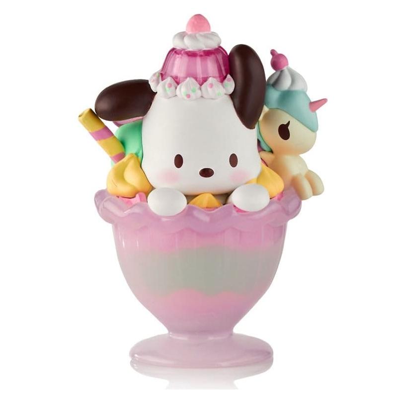 tokidoki Hello Kitty & Friends Window Box Figur Fast Food Pochacco Pink Unicorn Sundae 9 cm (TDTHKFFSTFOOD04)
