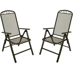 Klappsessel CLASSIC, Streckmetall anthrazit, 2-er Set