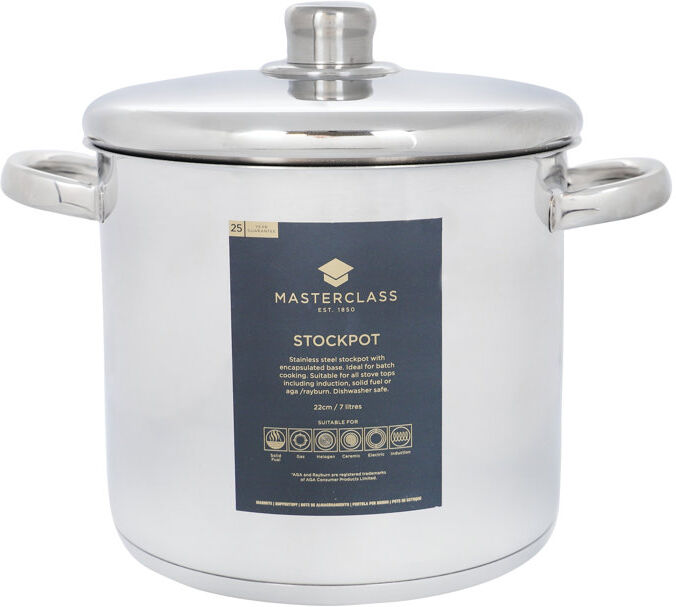 MasterClass Stainless Steel Stockpot Silver 28 cm