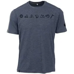 MAUL Herren Shirt Grinberg - 1/2 T-Shirt+Print, Größe 68 in Blau 73