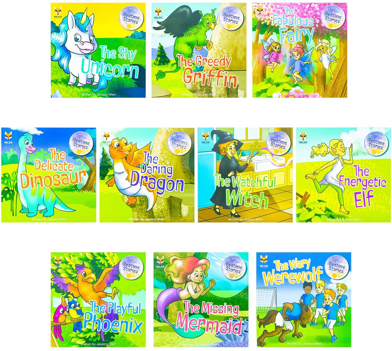 Fox Eye Publishing Age 3-7 My Very First Bedtime Stories – 10 Book Collection Set   Bedtime Storybooks for Toddlers & Young Children   Magical & Fantasy Tales