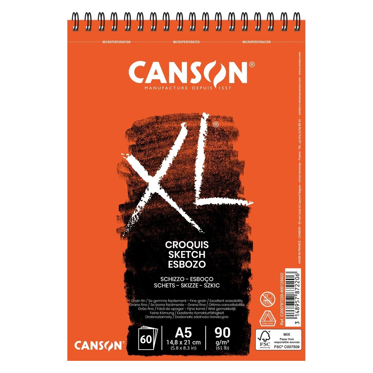 Canson Zeichenblock Sketch XL (A5, Blanko) (200787220)