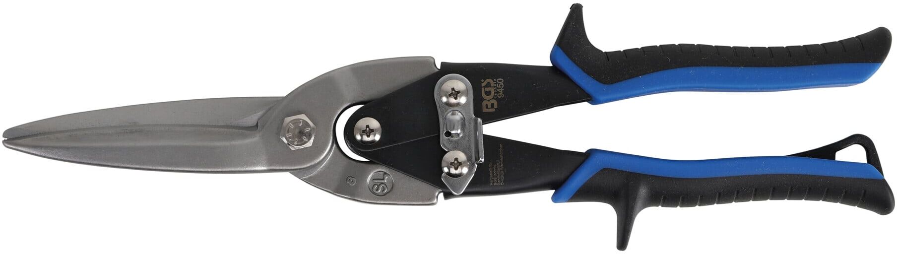 BGS Blechschere 9450, gerade schneidend, extra lange Schneiden, 290 mm ; BGS technic)