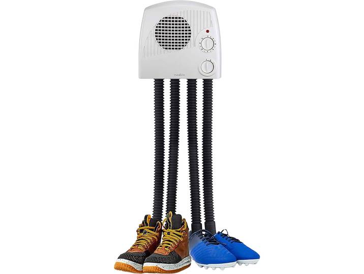 Elektrischer Schuhtrockner für 2 Paar Schuhe, weiss-schwarz, 350 Watt