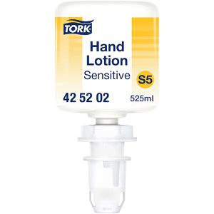 Tork Handcreme Hand Mini Lotion Sensitive, S5, Rapsöl und Panthenol, für trockene Haut, 525ml