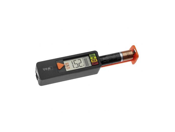 Spannungsprüfer TFA DOSTMANN Batterietester Battery , schwarz, Kunststoff, Spannungsprüfer, Spannungsprüfer