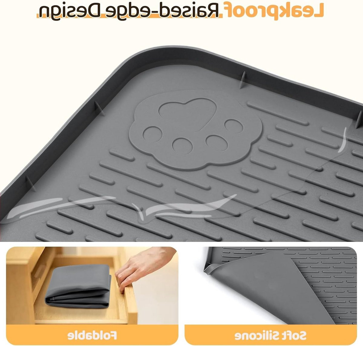 Extra grote antislip siliconen voerplaats voor honden en katten