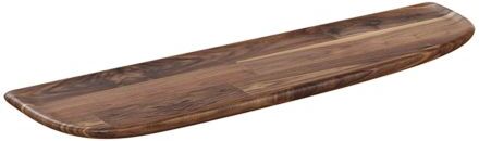 VitrA Plural Ablage 64061 55 x 13 x 2,5 cm, Wandmontage, Walnuss, asymmetrisch links