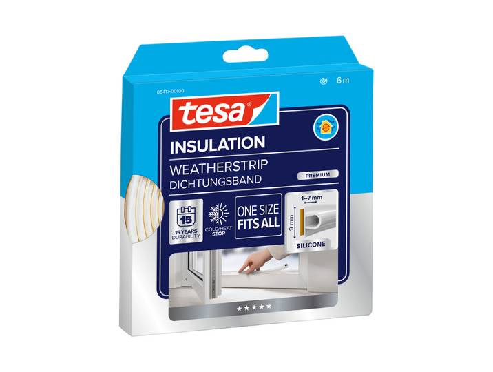 Tesa Tesamoll Super Flex weiss 6 m x 9 mm