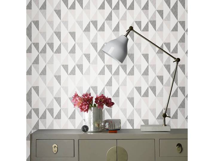 Vliestapete Geometrisch Leinen 52 x 1005 x 2cm Beige / Braun