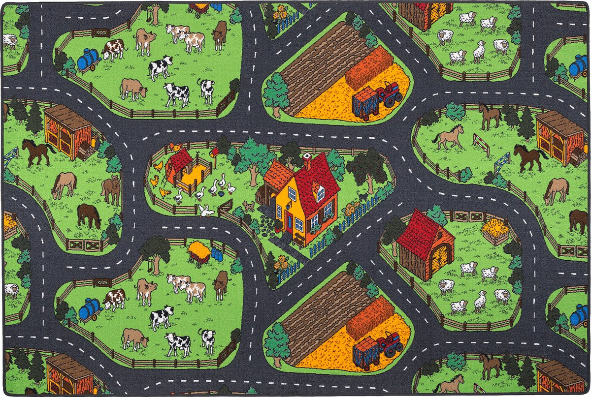 Snapstyle Kinderenspeelvloerkleed Boerderij Thema