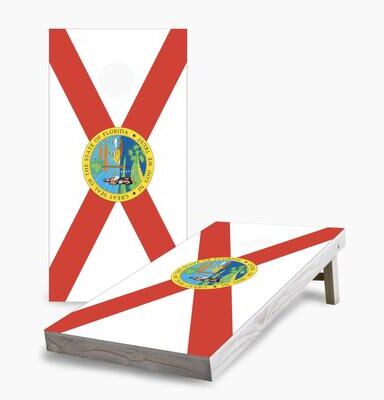 Skip's Garage Florida State Flag Regulation 2x4 Cornhole Game Set