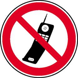 SAFETYMARKING Verbotsschild Handy benutzen verboten Folie selbstklebend (Ø) 200 mm 1 St. 21.0889