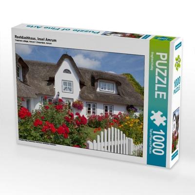 CALVENDO Puzzle Reetdachhaus, Insel Amrum | 1000 Teile Lege-Größe 64x48cm Foto-Puzzle für glückliche Stunden