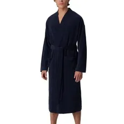 Schiesser Terry Bathrobe Marine Large Herren