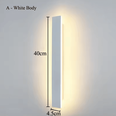 Inspire Curations Modern 40CM Linear LED Wall Light white Body 40cm Length input Ac220v nature White(3500 5500k)