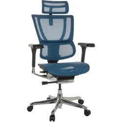 Drehstuhl Ergohuman Slim Blau ca. 69x116-138x66cm