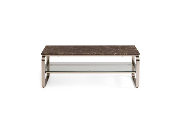 Strata Couchtisch, Marmor Emperador Glas 120x60