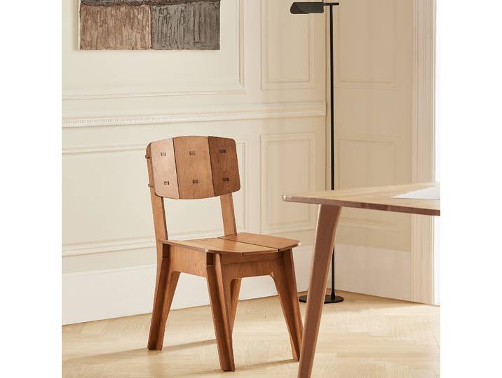 SoBuy HFST01-BR Chaise de cuisine Chaise de salle à manger Chaise de bureau Chaise de travail avec dossier Chaise d'enfant Hauteur d'assise 46cm