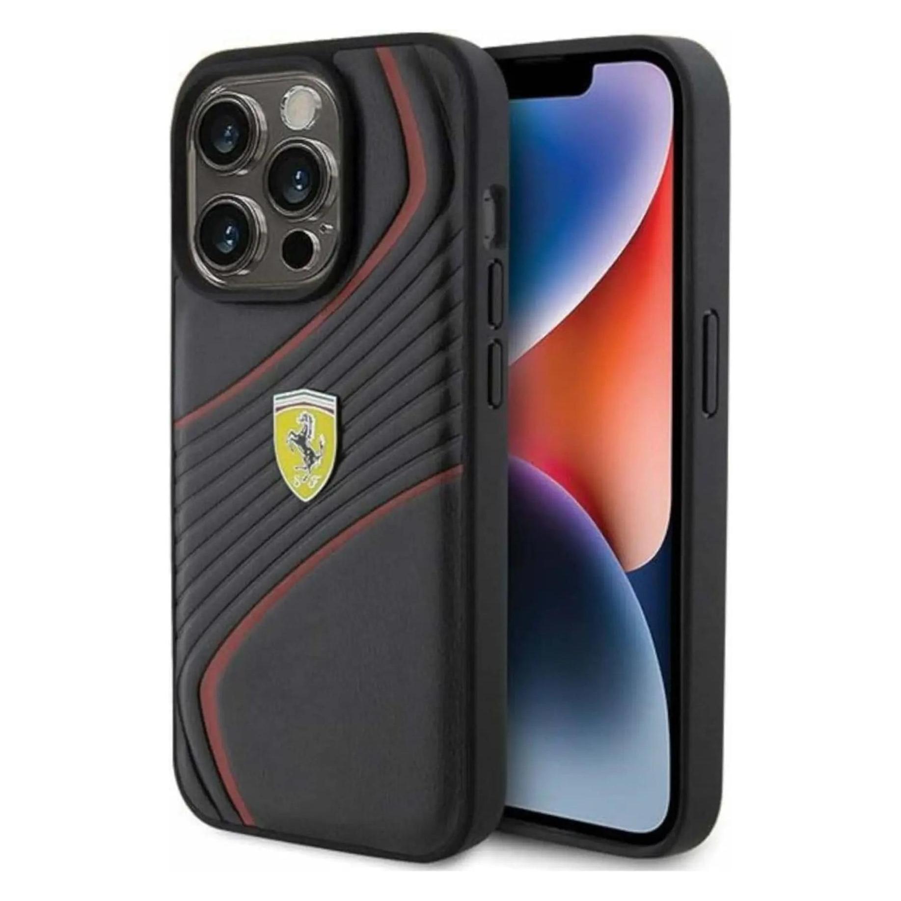 Ferrari FEHCP15LPTWR iPhone 15 Pro 6.1" czerwony/red hardcase Twist Metal Logo (Apple iPhone 15 Pro) (FER000589-0)