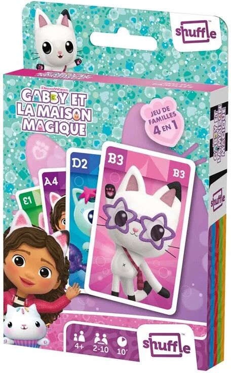 Jeu de 7 Familles 4 en 1 Gabby et la Maison magique (eco format) - Shuffle