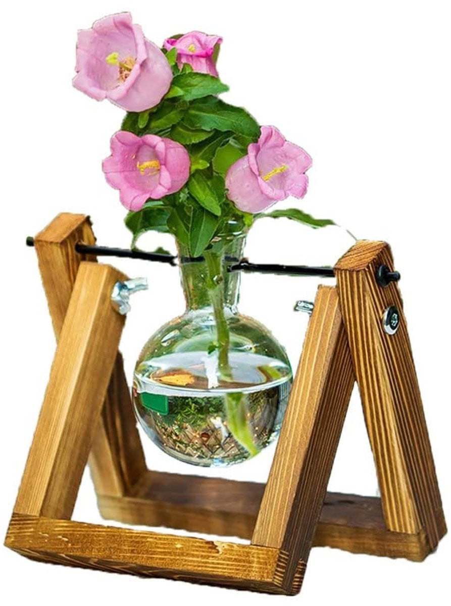 Dailygoods Plantenterrarium met Houten Rek