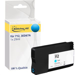kompatibel für HP 712, 3ED67A, 29ml, cyan