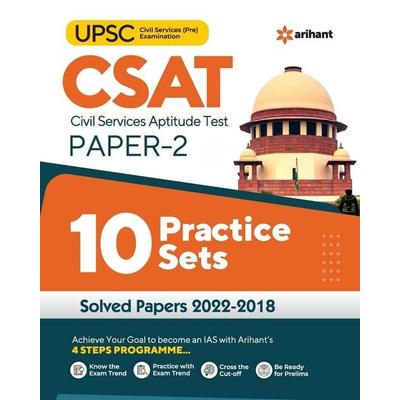 10 Practice Sets UPSC CSAT Civil Services Aptitude Test Paper 2 2023, Taschenbuch von Rudraksh Tripathi,Abhishek Jain,Piyush Kaushik, Arihant