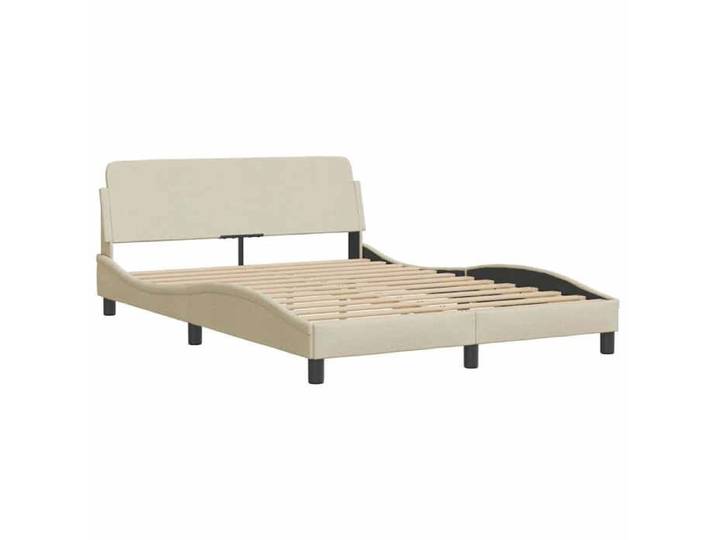 Crème Lit 2 Personnes：140x190 cm - Cadre robust - Pour sommeil - Cadre de lit Dover - crème 140x190 cm tissu 2083313515