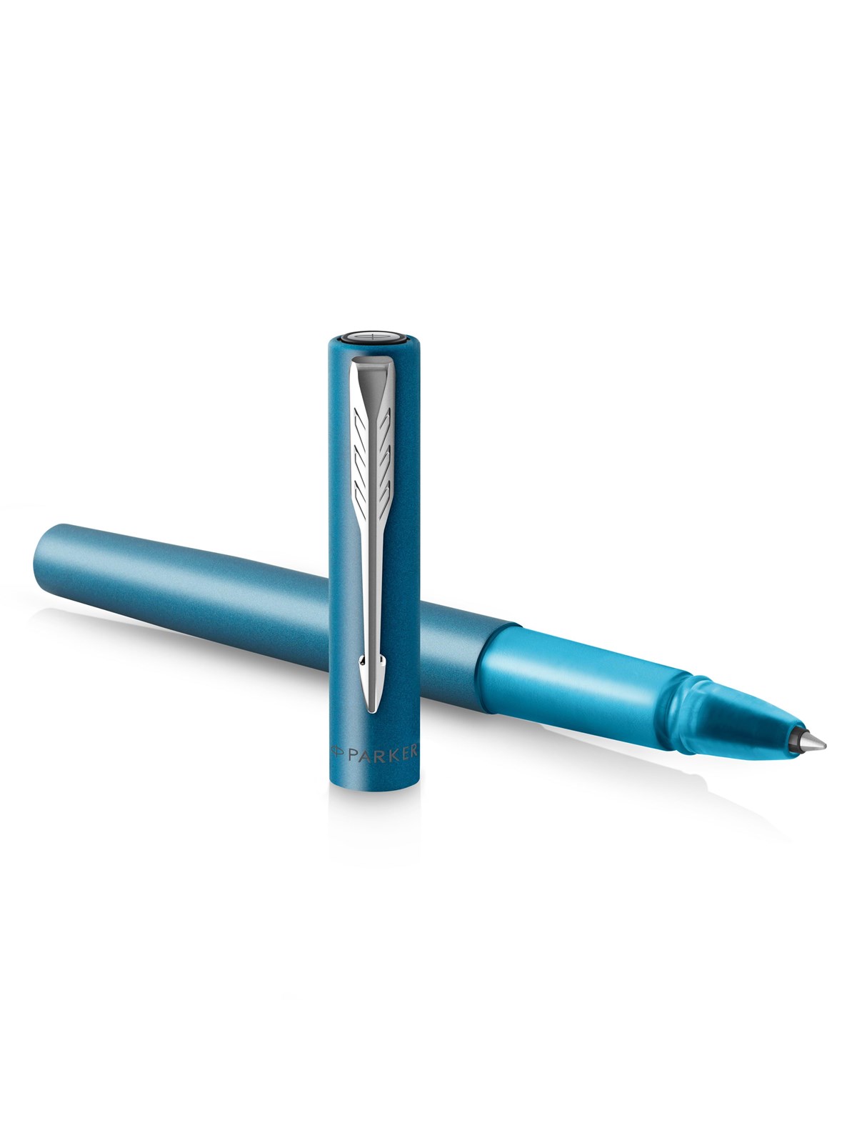 Parker Vector XL Tintenroller | Blaugrüne Metallic-Lackierung auf Messing | Feine Schreibspitze mit schwarzer Nachfülltinte | Geschenkbox