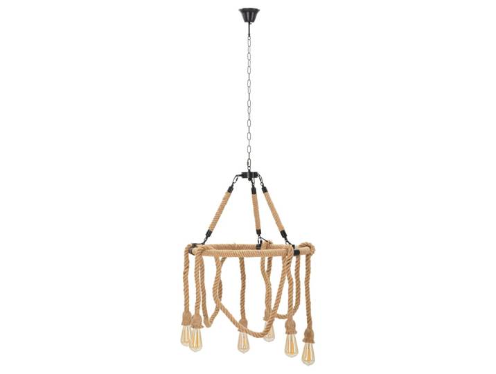 Lustre en métal et corde, ø 64x90 cm