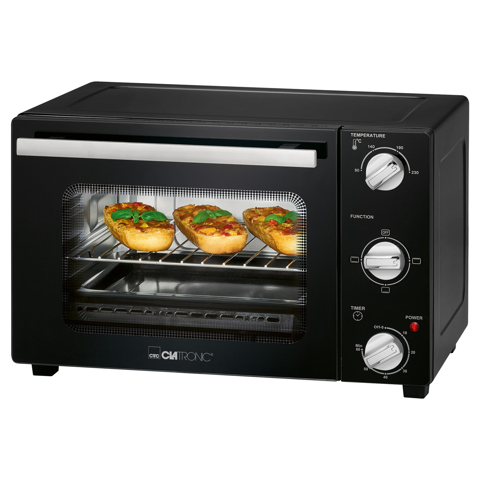 Clatronic Multifunctionele oven MBG 3726, 20 liter, zwart