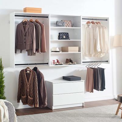 Klair Living "Devi Wall Mounted Wood Closet System - 13.78""D x 94.49""W x 45.28""H"