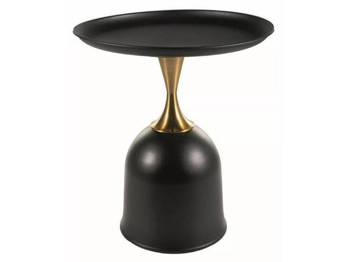 Table basse ronde \ Libra\ - Noir/Doré - D 51 cm