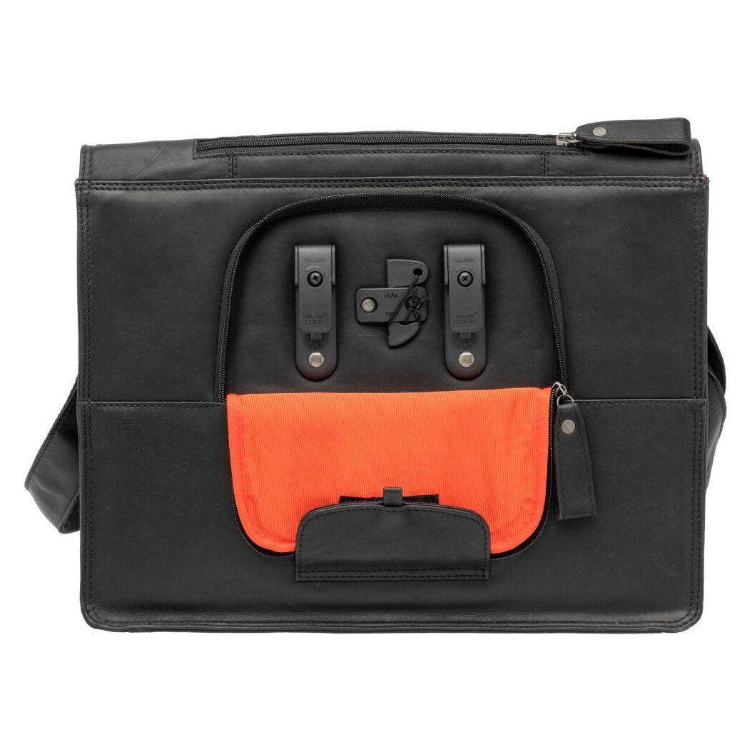 New Looxs Radtasche Fellini Leder Black 18l. (18 l, Gepäckträgertasche) (337.800)