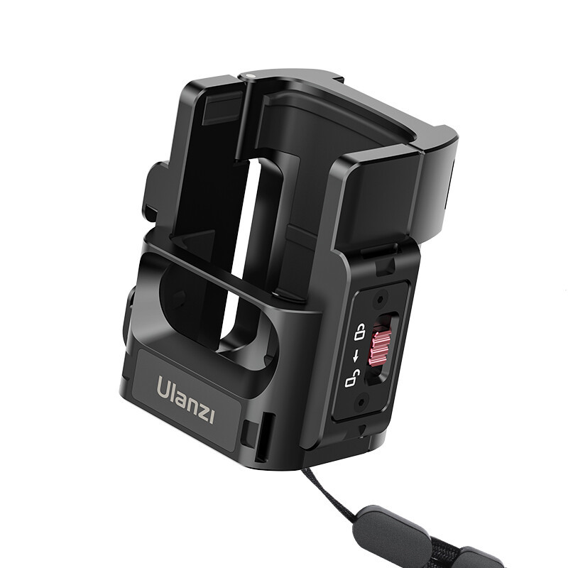 Ulanzi PK-06 Uitbreidingsadapteraccessoire voor DJI Osmo Pocket 3, Aluminium Beschermkooi met 1/4 inch Schroefgaten